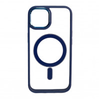 Чехол Crystal case with MagSafe для iPhone 14 (Blue)